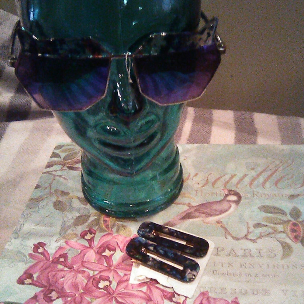 Brand new art deco sunglasses and matching hairpin - Picture 1 of 1